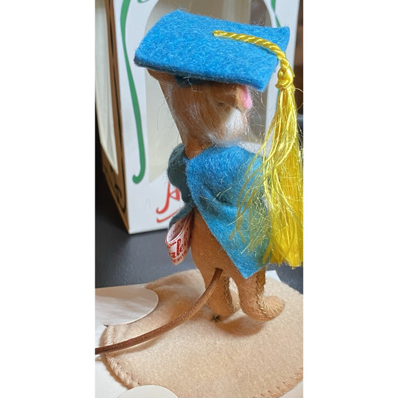 Annalee 3" GRADUATE Mouse With Blue Gown Vintage 1997 Doll In Box Home Decor - Picture 3 of 5